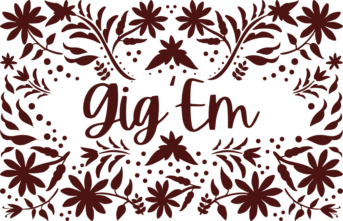 Texas A&M Gig 'em Paper Placemats