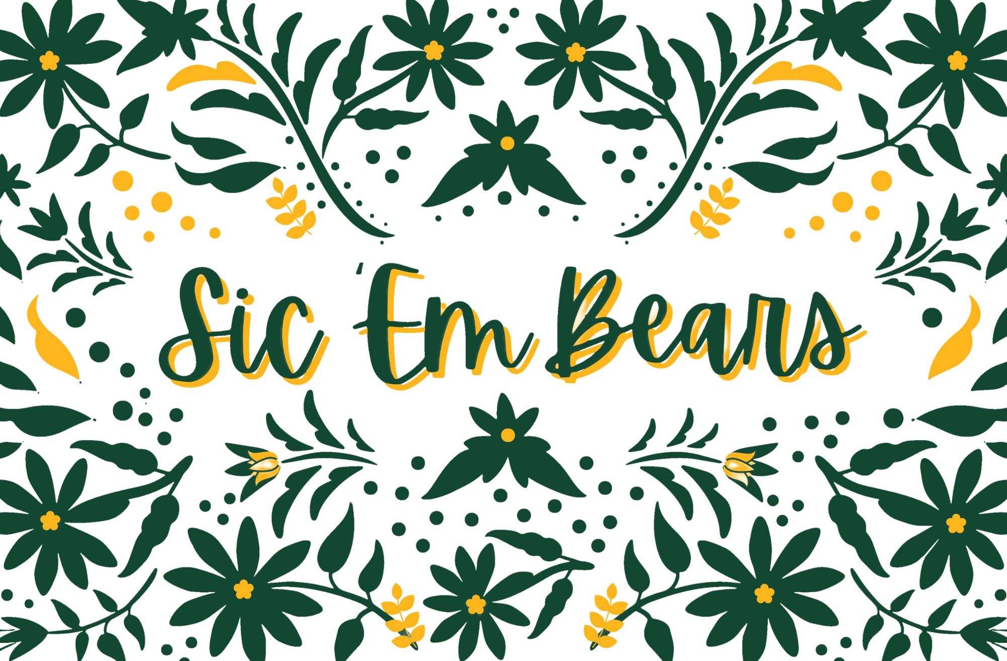 Baylor Bears Sic 'em Bears Paper Placemats
