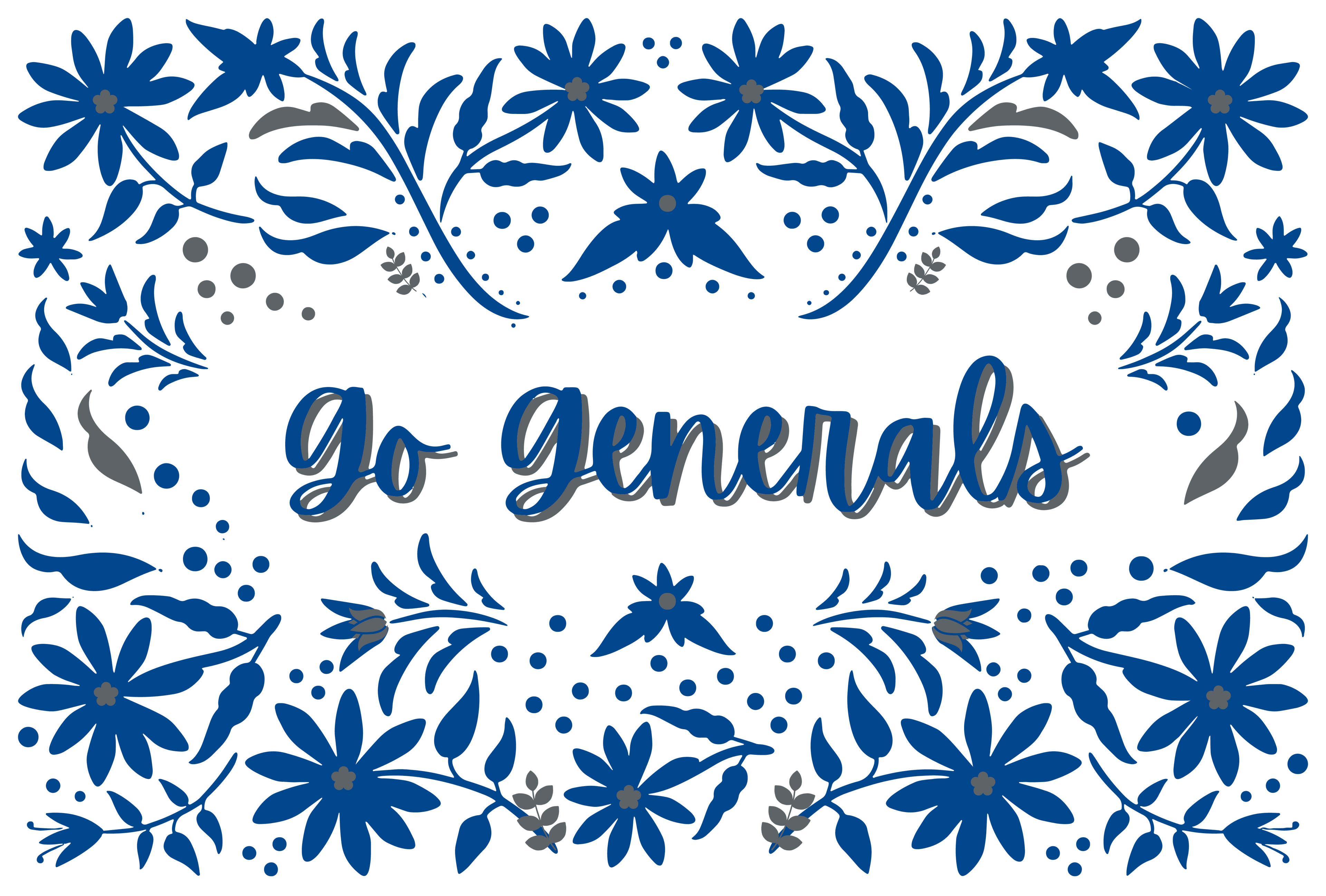 Washington & Lee Go Generals W&L Paper Placemats