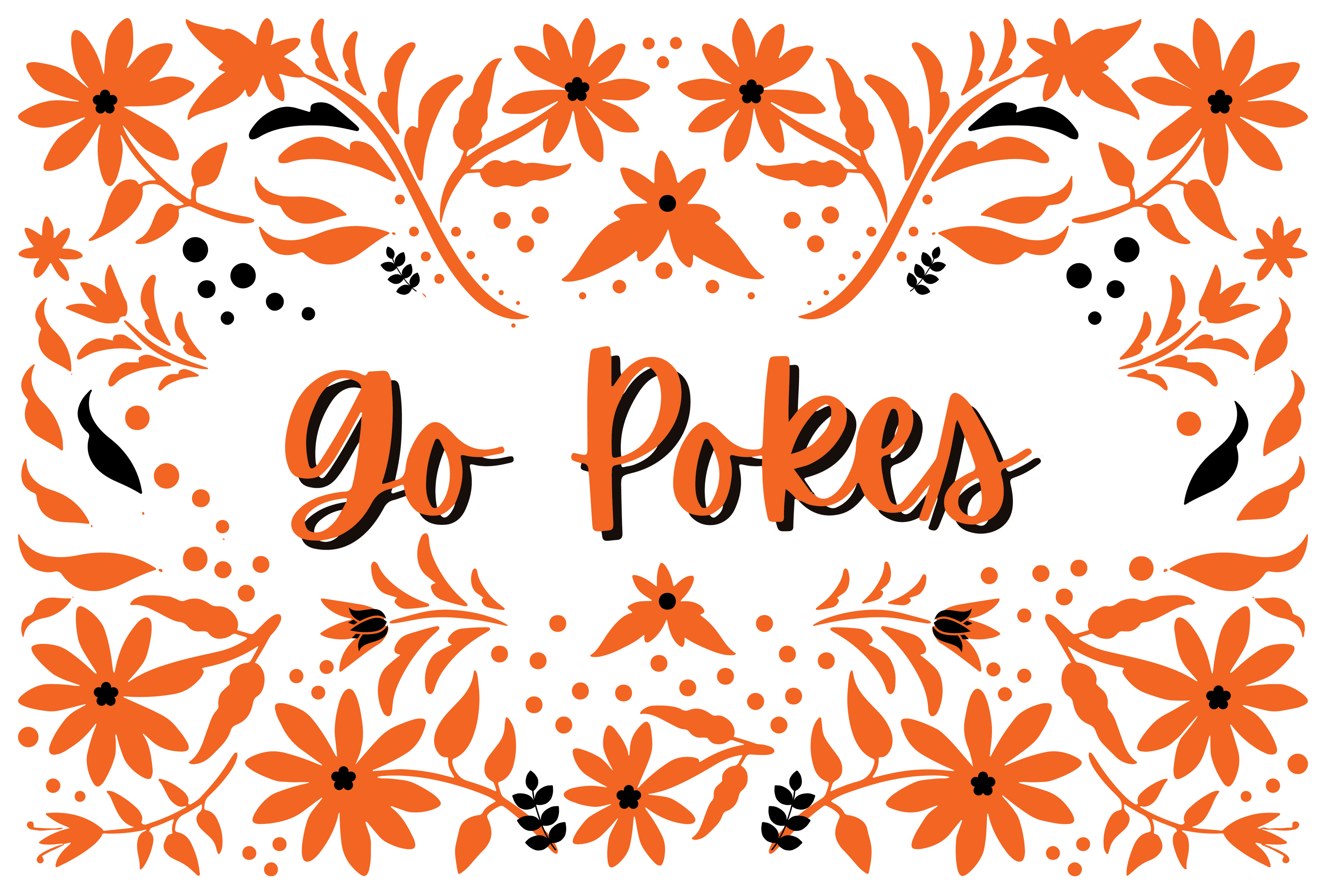 Oklahoma State Go Pokes Paper Placemats