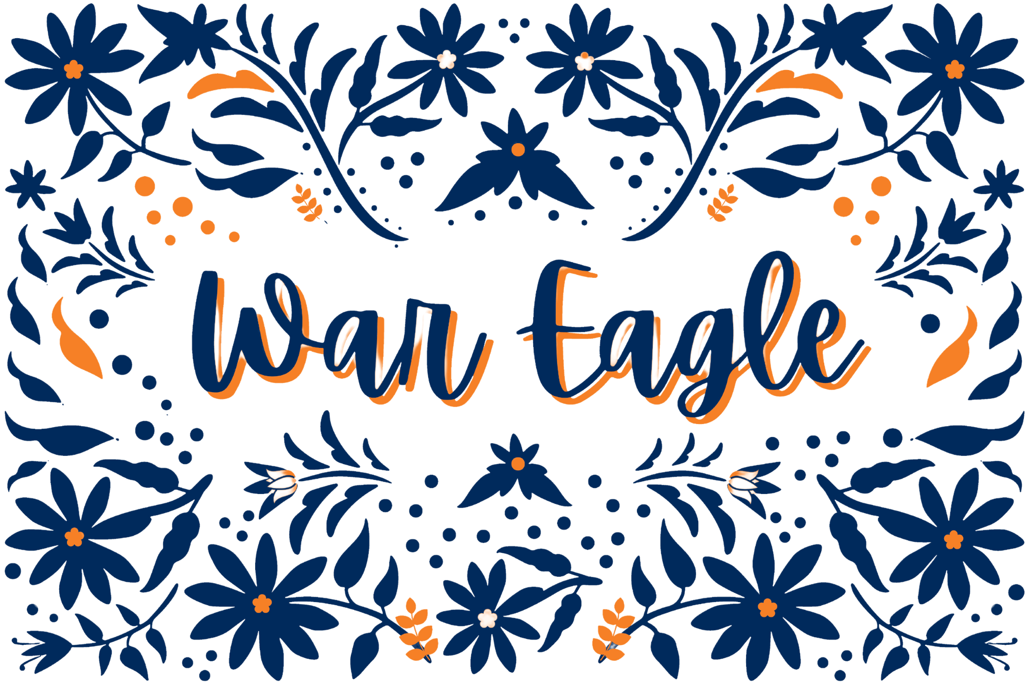 Auburn War Eagle Paper Placemats