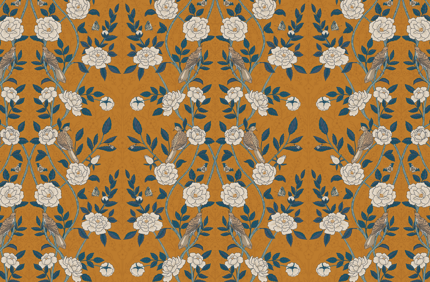 Everyday paper placemats- William Morris Inspired Marigold