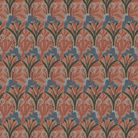 Everyday paper placemats- William Morris Inspired- Salmon