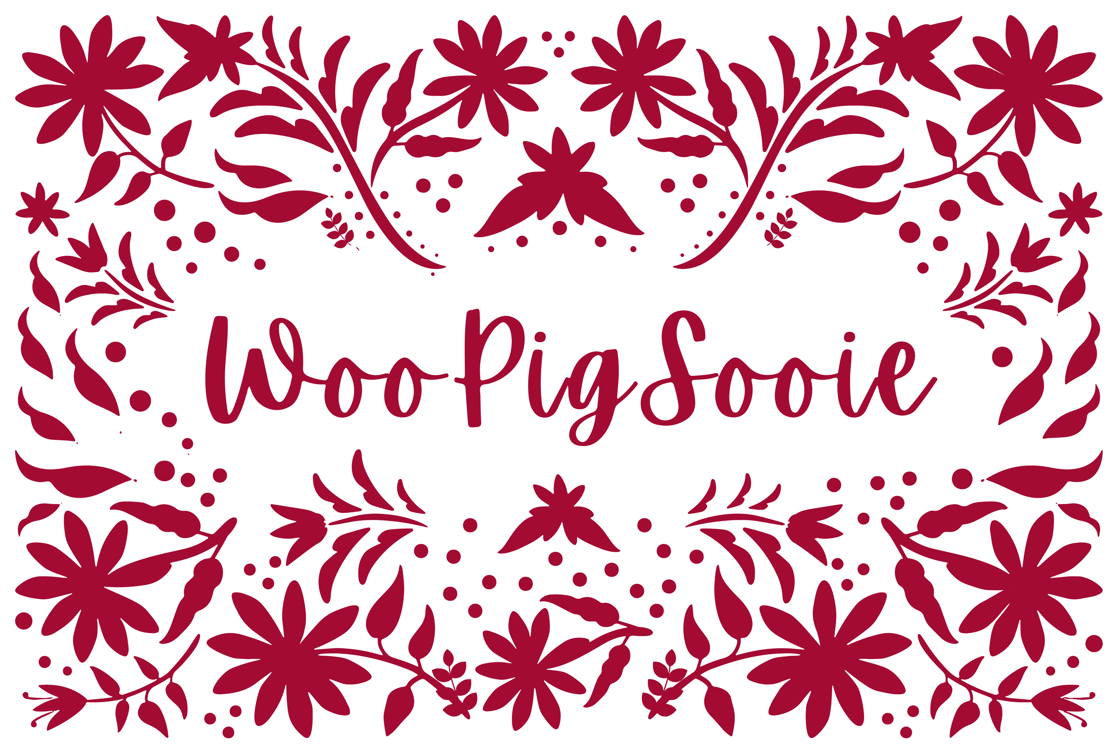 Arkansas Razorbacks Woo Pig Sooie Paper Placemats