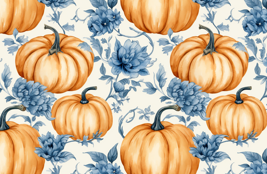 Everyday paper placemats- Chinoiserie Pumpkins