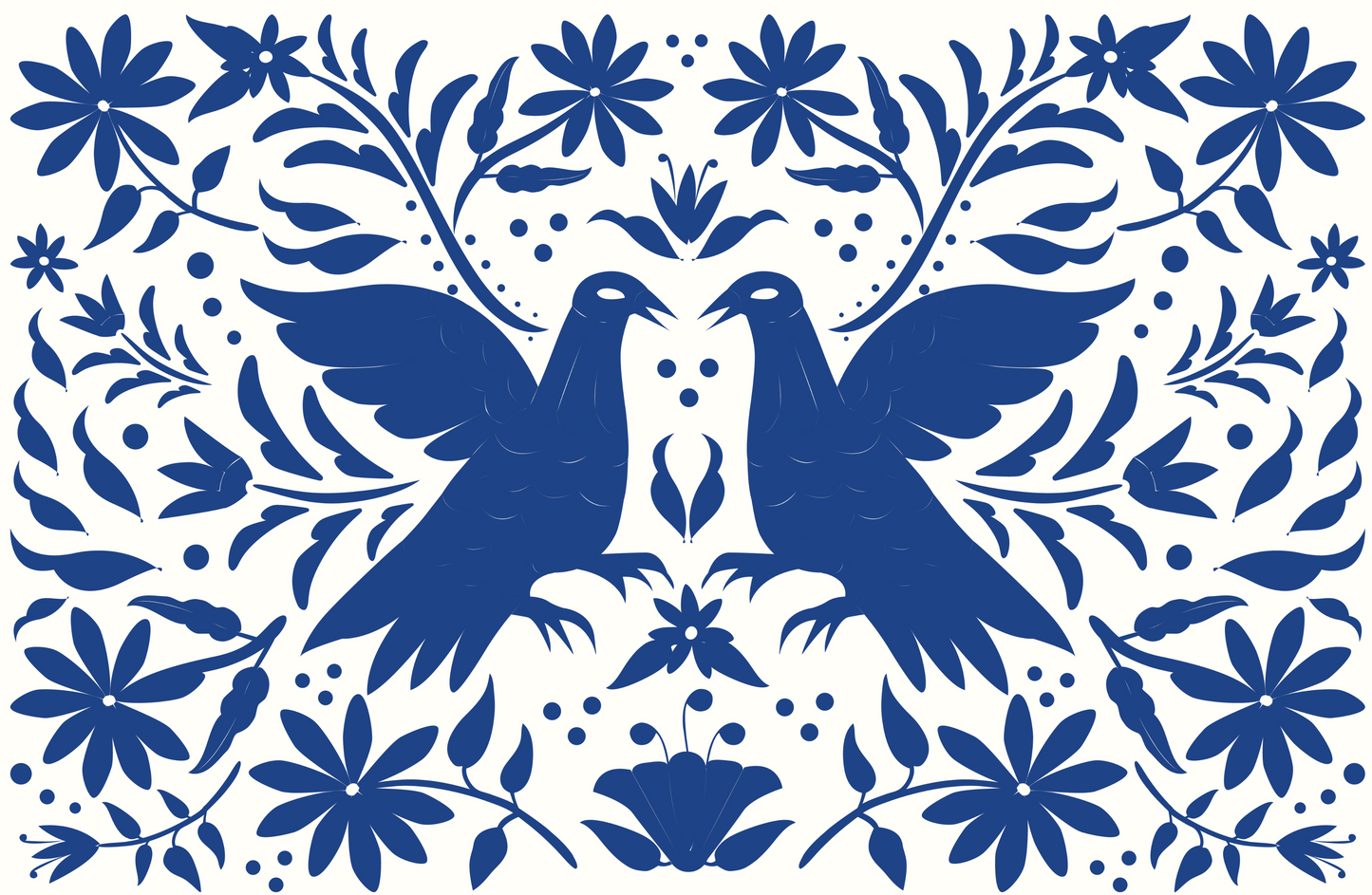 Everyday paper placemats- Blue Otomi