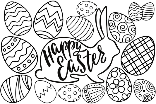 Everyday paper placemats- Easter Coloring