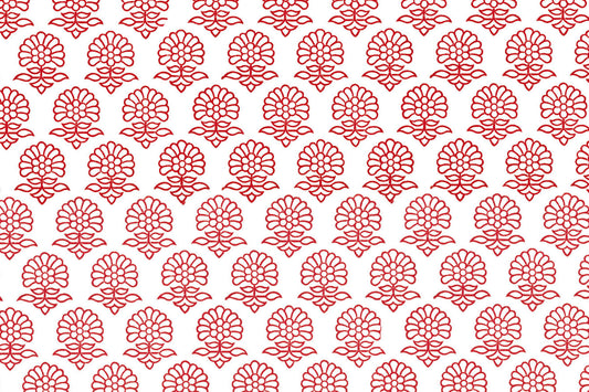 Everyday paper placemats- Seasonal red flower
