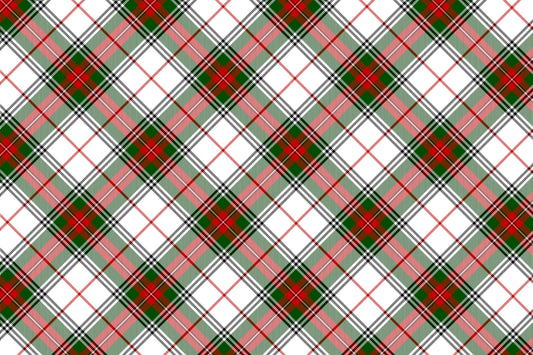 Everyday paper placemats- white Christmas plaid